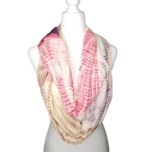 Infinity Pink Tie Dye Rayon Scarf Made in Kenya